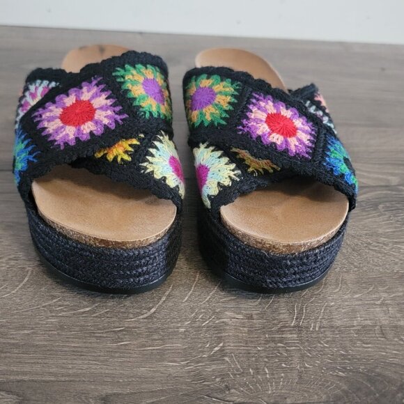 Womens crochet platform sandals size 7.5 - Picture 3 of 3
